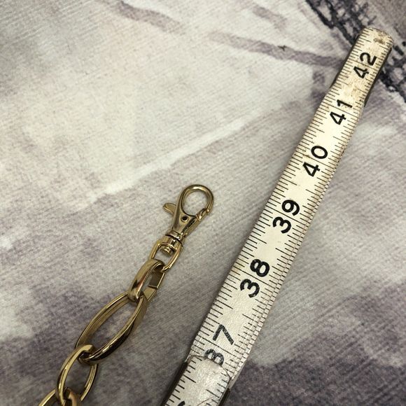 Express Womens Genuine Leather Chain Belt Medium Brown Animal Print Embossed - Picture 10 of 12